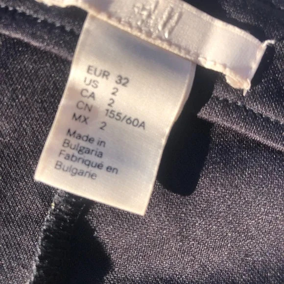 H&M Gold Sparkle Metallic Fully Lined Pants Zip & Button Side Stretch Women’s 2 - Picture 5 of 7